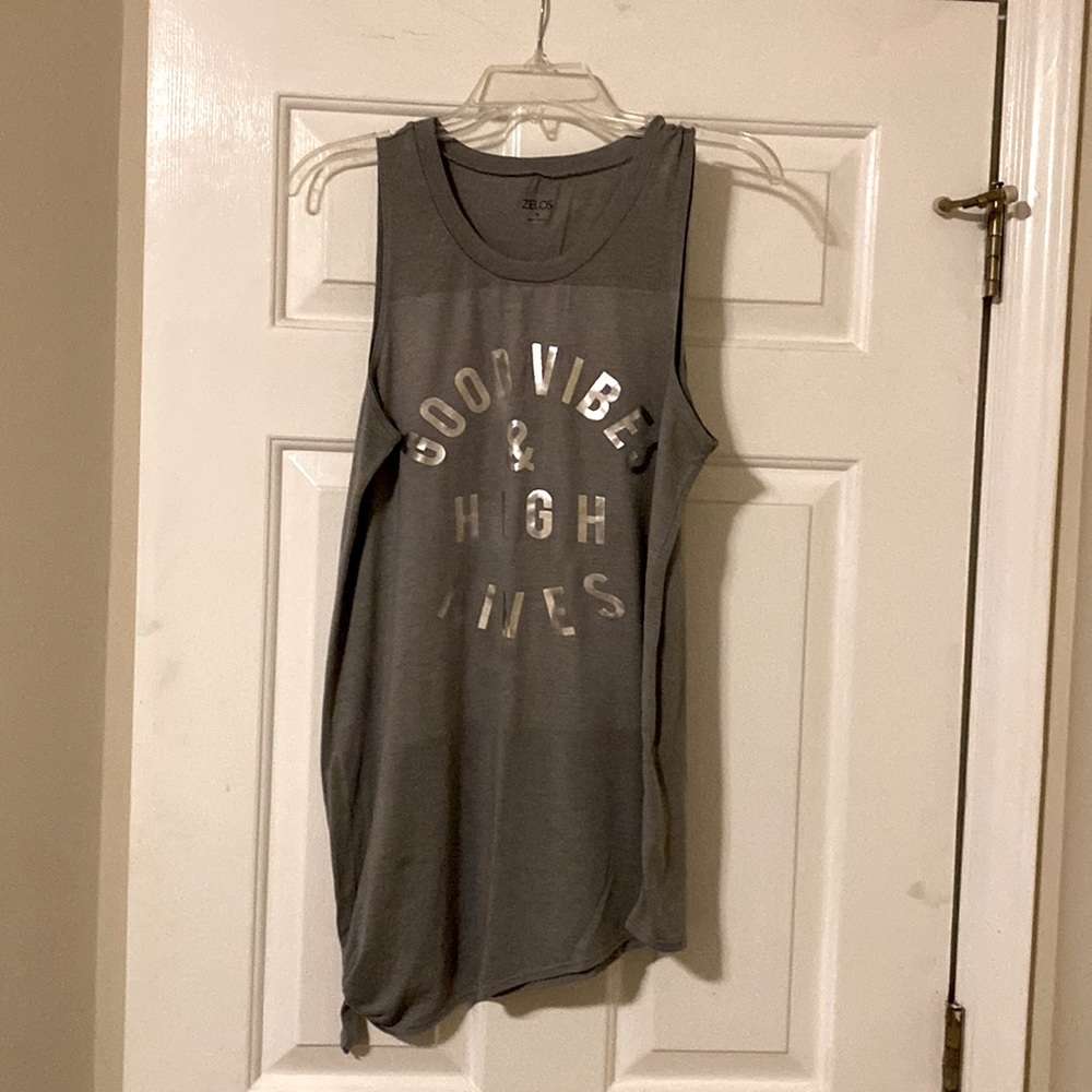 ZELOS summer tank full of GOOD VIBES and high fives TANK